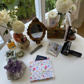 Quilted makeup bag makeup bag astala luna carry all makeup pouch pencil bag brushes bag makeup case vintage floral vanity case cosmetic bag Laptop case laptop bag quilted laptop cover laptop