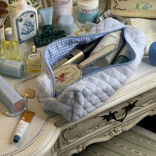 Quilted makeup bag makeup bag astala luna carry all makeup pouch pencil bag brushes bag makeup case vintage floral vanity case cosmetic bag Laptop case laptop bag quilted laptop cover laptop