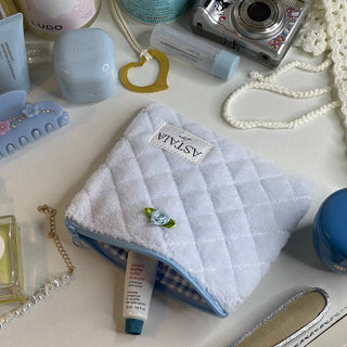 Quilted makeup bag makeup bag astala luna carry all makeup pouch pencil bag brushes bag makeup case vintage floral vanity case cosmetic bag Laptop case laptop bag quilted laptop cover laptop
