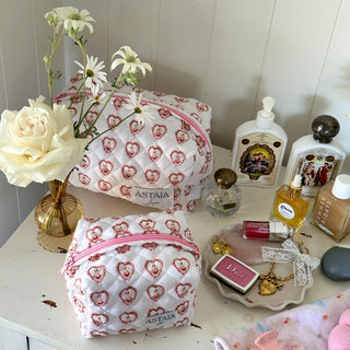 Quilted makeup bag makeup bag astala luna carry all makeup pouch pencil bag brushes bag makeup case vintage floral vanity case cosmetic bag Laptop case laptop bag quilted laptop cover laptop