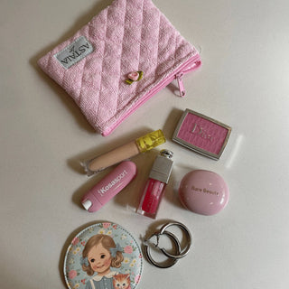 Quilted makeup bag makeup bag astala luna carry all makeup pouch pencil bag brushes bag makeup case vintage floral vanity case cosmetic bag Laptop case laptop bag quilted laptop cover laptop