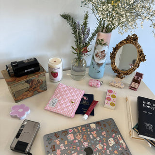 Quilted makeup bag makeup bag astala luna carry all makeup pouch pencil bag brushes bag makeup case vintage floral vanity case cosmetic bag Laptop case laptop bag quilted laptop cover laptop