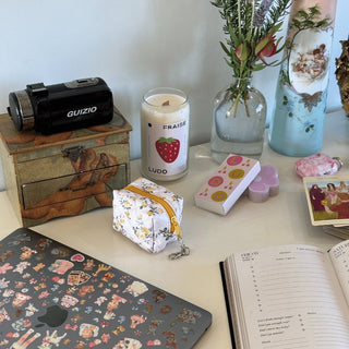 Quilted makeup bag makeup bag astala luna carry all makeup pouch pencil bag brushes bag makeup case vintage floral vanity case cosmetic bag Laptop case laptop bag quilted laptop cover laptop