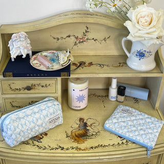 Quilted makeup bag makeup bag astala luna carry all makeup pouch pencil bag brushes bag makeup case vintage floral vanity case cosmetic bag Laptop case laptop bag quilted laptop cover laptop