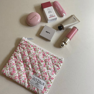 Quilted makeup bag makeup bag astala luna carry all makeup pouch pencil bag brushes bag makeup case vintage floral vanity case cosmetic bag Laptop case laptop bag quilted laptop cover laptop