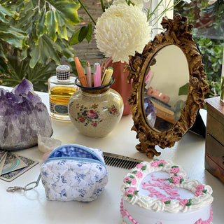 Quilted makeup bag makeup bag astala luna carry all makeup pouch pencil bag brushes bag makeup case vintage floral vanity case cosmetic bag Laptop case laptop bag quilted laptop cover laptop
