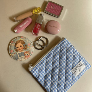Quilted makeup bag makeup bag astala luna carry all makeup pouch pencil bag brushes bag makeup case vintage floral vanity case cosmetic bag Laptop case laptop bag quilted laptop cover laptop