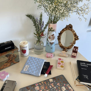 Quilted makeup bag makeup bag astala luna carry all makeup pouch pencil bag brushes bag makeup case vintage floral vanity case cosmetic bag Laptop case laptop bag quilted laptop cover laptop