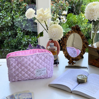 Quilted makeup bag makeup bag astala luna carry all makeup pouch pencil bag brushes bag makeup case vintage floral vanity case cosmetic bag Laptop case laptop bag quilted laptop cover laptop