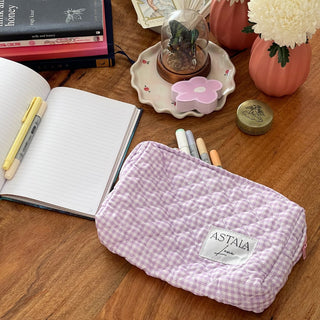Quilted makeup bag makeup bag astala luna carry all makeup pouch pencil bag brushes bag makeup case vintage floral vanity case cosmetic bag Laptop case laptop bag quilted laptop cover laptop