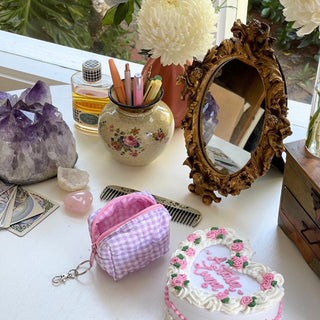 Quilted makeup bag makeup bag astala luna carry all makeup pouch pencil bag brushes bag makeup case vintage floral vanity case cosmetic bag Laptop case laptop bag quilted laptop cover laptop