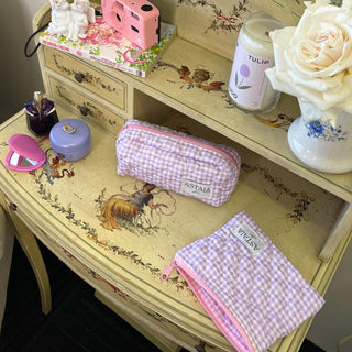 Quilted makeup bag makeup bag astala luna carry all makeup pouch pencil bag brushes bag makeup case vintage floral vanity case cosmetic bag Laptop case laptop bag quilted laptop cover laptop