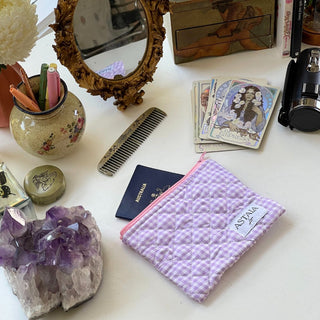 Quilted makeup bag makeup bag astala luna carry all makeup pouch pencil bag brushes bag makeup case vintage floral vanity case cosmetic bag Laptop case laptop bag quilted laptop cover laptop