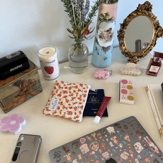 Quilted makeup bag makeup bag astala luna carry all makeup pouch pencil bag brushes bag makeup case vintage floral vanity case cosmetic bag Laptop case laptop bag quilted laptop cover laptop